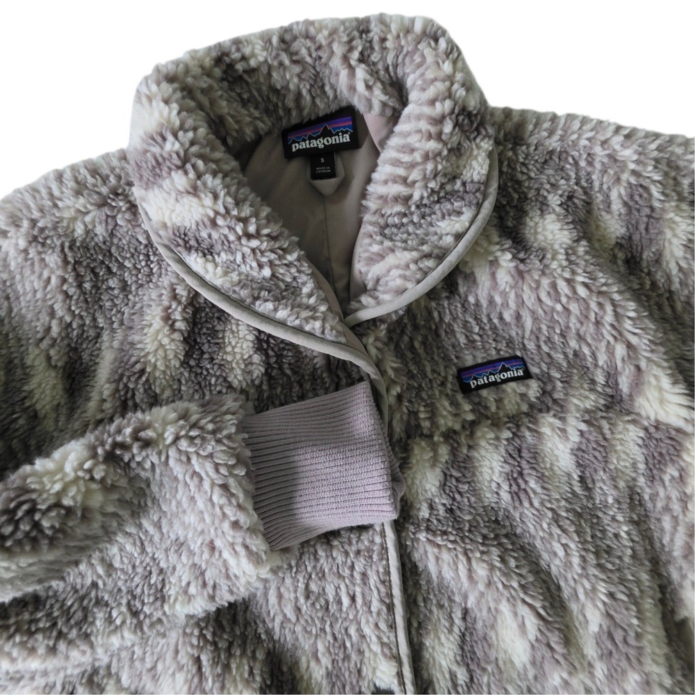Patagonia Womens Retro-X Deep Pile Snap Front Jacket Taupe Fleece 22865 Small